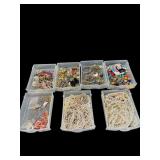 7 BINS OF VINTAGE COSTUME JEWELRY