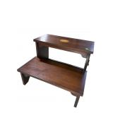 BARKLEY COLLECTION MAHOGANY INLAID BED STEP