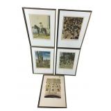 LOT OF 5 MEXICAN THEMED PRINTS