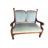 OAK 2 SEAT VICTORIAN SETTEE