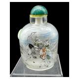 REVERSE PAINTED ANTIQUE CHINESE SNUFF BOTTLE
