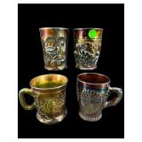 LOT OF 4 VARIOUS MAKERS AND PATTERNS CARNIVAL