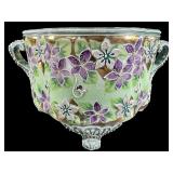 ANTIQUE HAND PAINTED NIPPON GREEN AND PURPLE