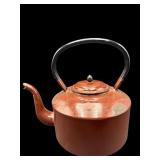LARGE OLDER METAL ENAMELED TEA POT