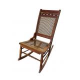 VICTORIAN CANED BEDROOM ROCKER