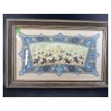 INDIAN PAINTING ON BONE IN FRAME