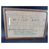 EARLY FRAMED SAMPLER