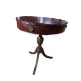 MAHOGANY PEDESTAL DRUM TABLE