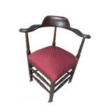 19TH CENTURY WALNUT CARVED CORNER CHAIR