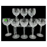 SET OF 8 WATERFORD CRYSTAL LISMORE HOCK WINE STEMS