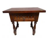 MAHOGANY CARVED 1 DRAWER STAND