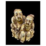 ANTIQUE SIGNED JAPANESE CARVED NETSUKE