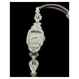 1940ï¿½S PLATINUM & DIAMOND HAMILTON LADIES WATCH