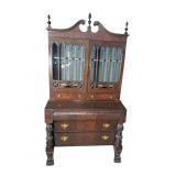 19TH CENTURY FLAME MAHOGANY FEDERAL SECRETARY