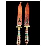 PR OF JEWELED HANDLE DAGGERS