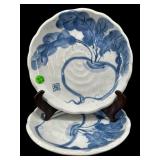 PR OF BLUE AND WHITE CHINESE PORCELAIN TURNIP