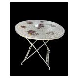 TILE TOP IRON BASE BISTRO TABLE