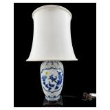 LARGE BLUE AND WHITE RETICULATED ORIENTAL FLORAL