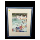 SIGNED EH PIERCE FRAMED WATERCOLOR