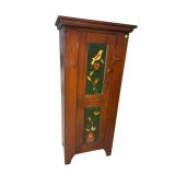 PAINT DECORATED AMISH MADE 1 DOOR CUPBOARD