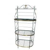 BRASS AND IRON BAKERS RACK