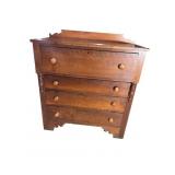 POPLAR 19TH CENT. 4 DRAWER EMPIRE CHEST