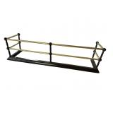 19TH CENTURY BRASS AND IRON FIREPLACE FENDER