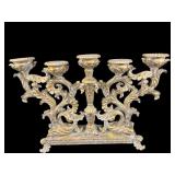 EXTRA LARGE BOMBAY CO. ROCOCO 5 LIGHT CANDELABRA