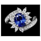 PLATINUM NATURAL SRI LANKA BLUE SAPPHIRE &