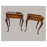 2 COUNCIL SOLID MAHOGANY 1 DRAWER STANDS