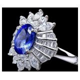14K TANZANITE & DIAMOND RING