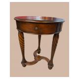 THEODORE ALEXANDER WALNUT 1 DRAWER LAMP TABLE