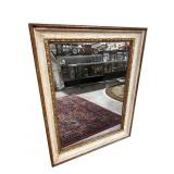LARGE DISTRESSED PAINTED CONTEMPORARY MIRROR