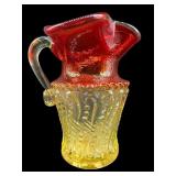 KANAWHA AMBERINA CADMIUM BEADED PITCHER