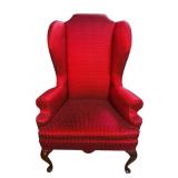 HIGH QUALITY ANTIQUE QUEEN ANNE WINGBACK CHAIR