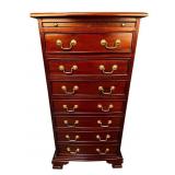 SOLID MAHOGANY 7 DRAWER LINGERIE CHEST WITH SLIDE