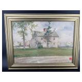 AMELIA M. WATSON WATERCOLOR IN FRAME