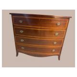 BANDED MAHOGANY 4 DRAWER CHEST