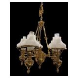 HIGH QUALITY BRASS 5 LIGHT CHANDELIER