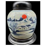 ANTIQUE ORIENTAL PORCELAIN EXPORT JAR LAMP