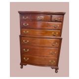 SOLID MAHOGANY CHEST ON CHEST