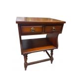 SOLID MAHOGANY 2 DRAWER LINK TAYLOR STAND