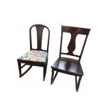 LOT OF 2 MAHOGANY ROCKERS