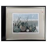 WATERLILIES IN THE MIST LITHOGRAPH BY DENNIS