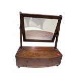 19TH CENT. MAHOGANY SHAVING MIRROR