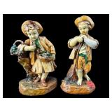 PR OF VINTAGE BORGHESE CHALKWARE FIGURINES