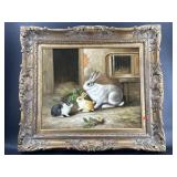 LARGE OIL ON CANVAS SIGNED WILKINSON