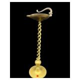 BRASS BARLEY TWIST ASHTRAY STAND