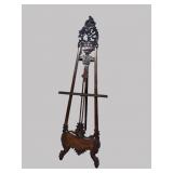 SOLID MAHOGANY CARVED EASEL
