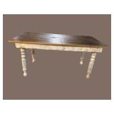 REPURPOSED DISTRESSED PAINTED FARM TABLE